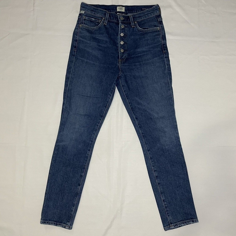 Citizens of Humanity Premium Exposed Fly Olivia High Rise Slim Ankle Jeans Sz 26 - Picture 2 of 12